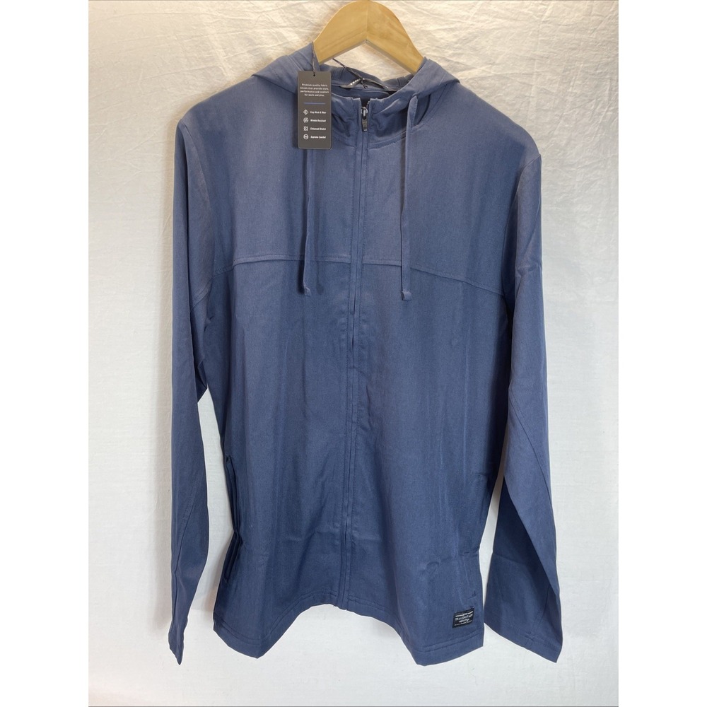 Travis Mathew Balboa Hooded Full-Zip‎ Jacket Blue nights heather Sz Med